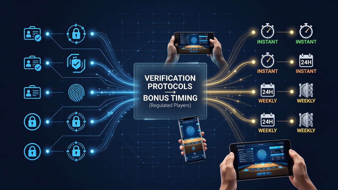 Illustration der Verifizierungsprotokolle und ihres Einflusses auf Bonustiming in mobilen Live-Gaming-Umgebungen