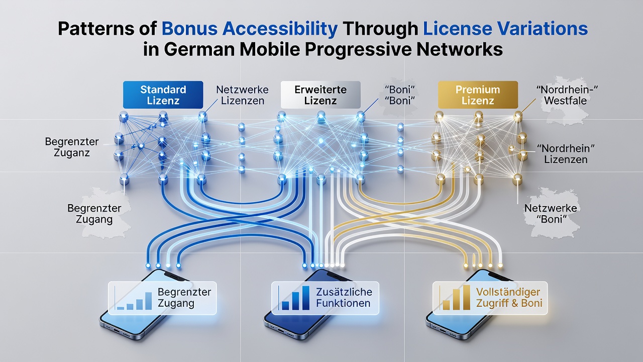 Darstellung von Bonusmustern und Lizenzunterschieden in mobilen Netzwerken