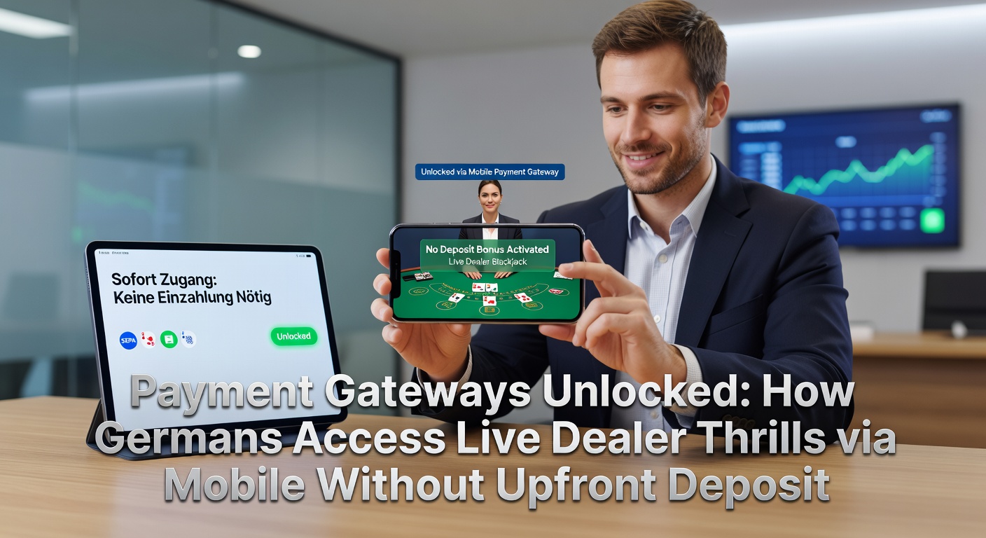 Grafik mit Icons von Zahlungsportalen wie Klarna, PayPal und Sofort, verbunden mit einem Smartphone, das ein Live-Blackjack-Spiel zeigt, inklusive No-Deposit-Symbolen